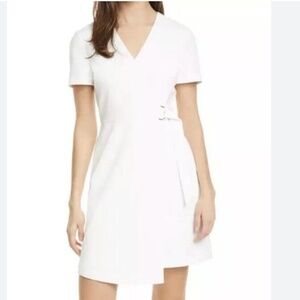 Ted Baker London || white Marimel wrap front short sleeve dress